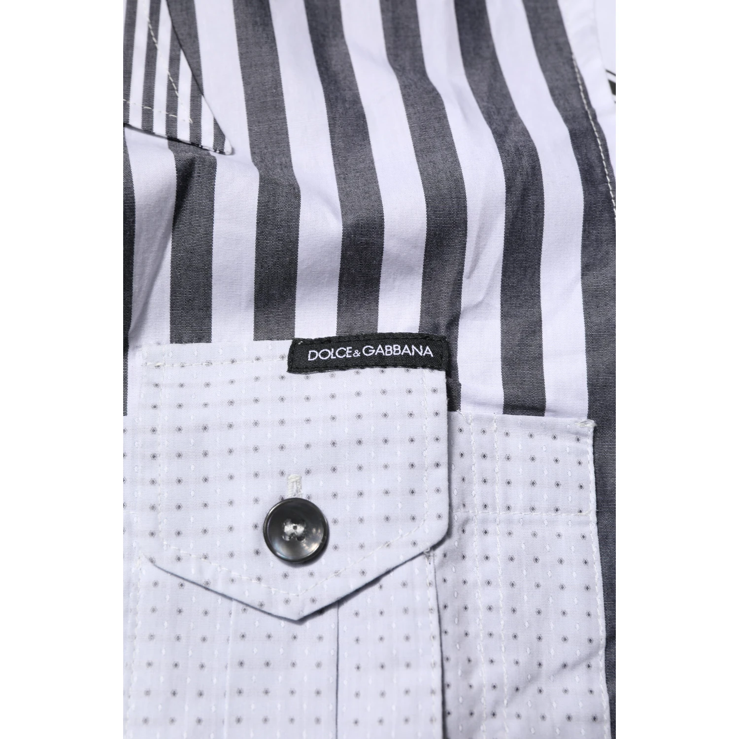 White Gray Striped Cotton Men Casual Shirt
