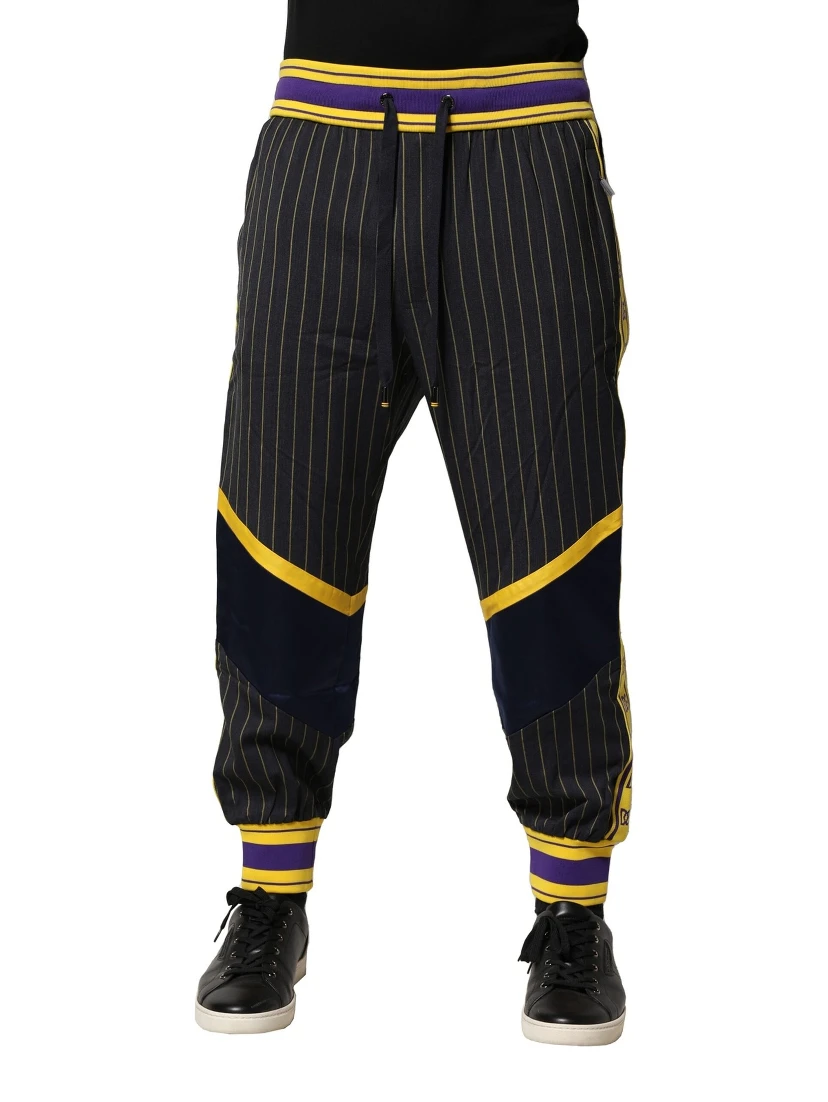 Multicolor Stripes Wool Jogger Pants