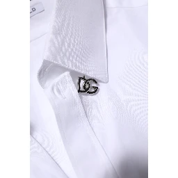White Cotton GOLD Long Sleeves Formal Shirt