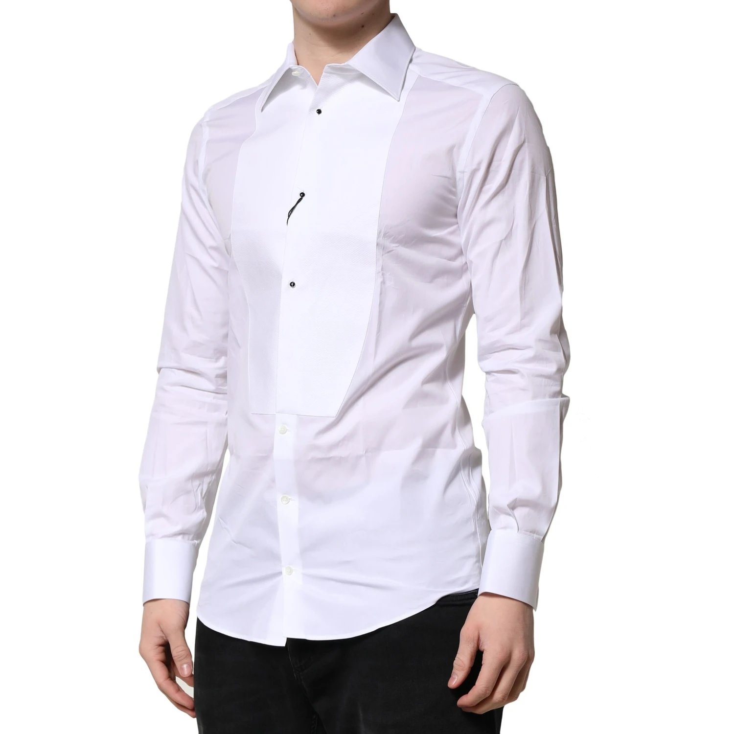 White GOLD Crown Cotton Dress Formal Shirt