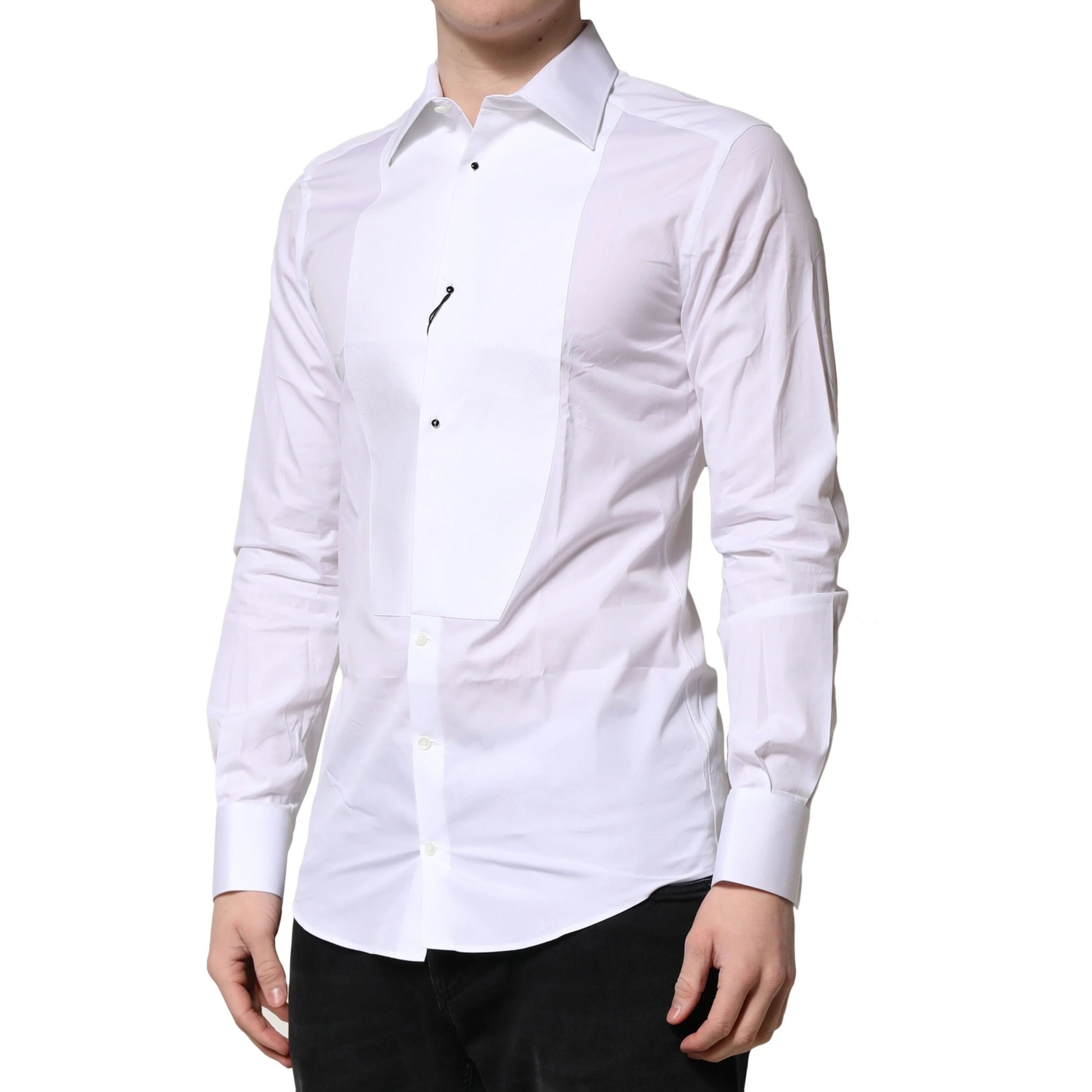 White GOLD Crown Cotton Dress Formal Shirt