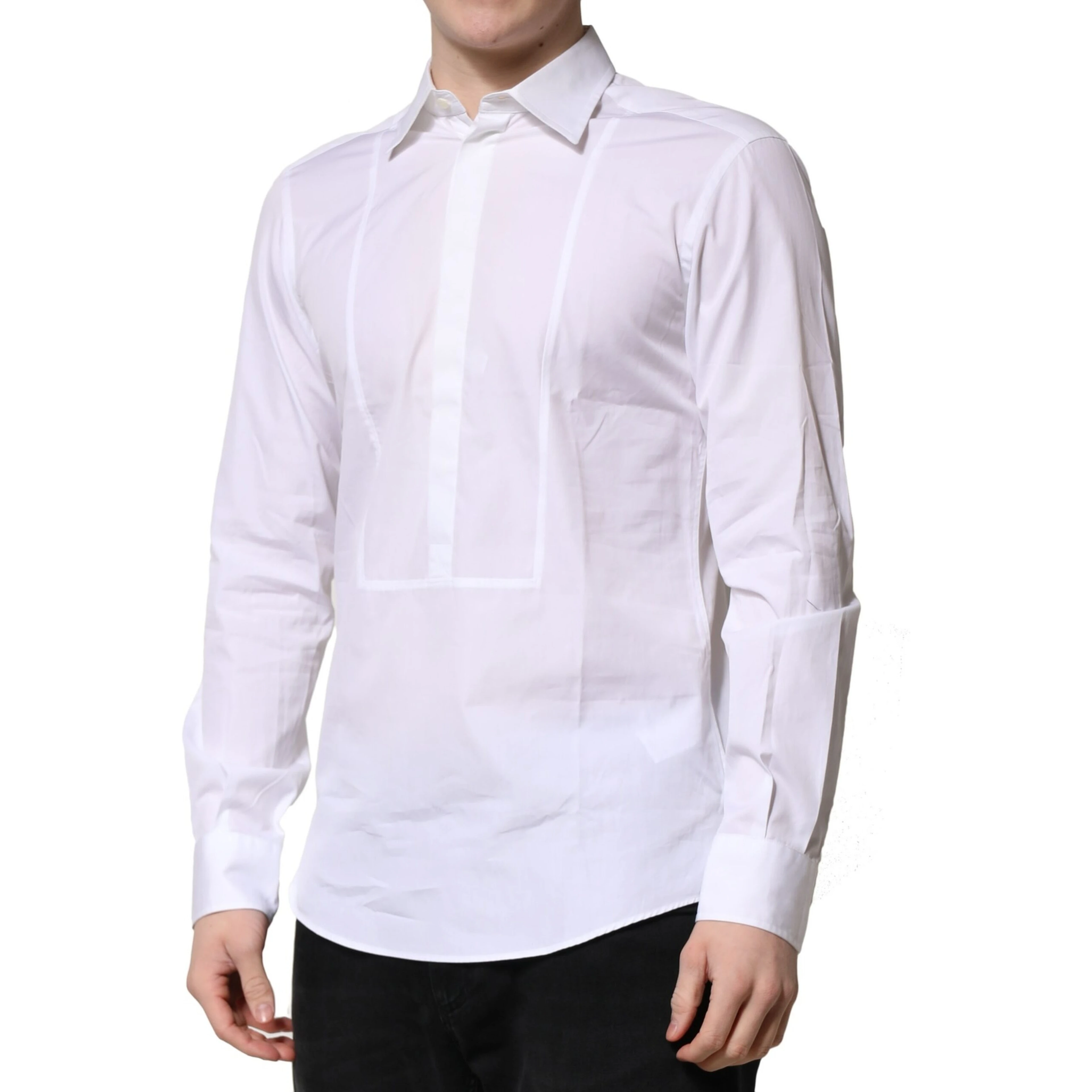 White Poplin Cotton Formal Men Dress Shirt