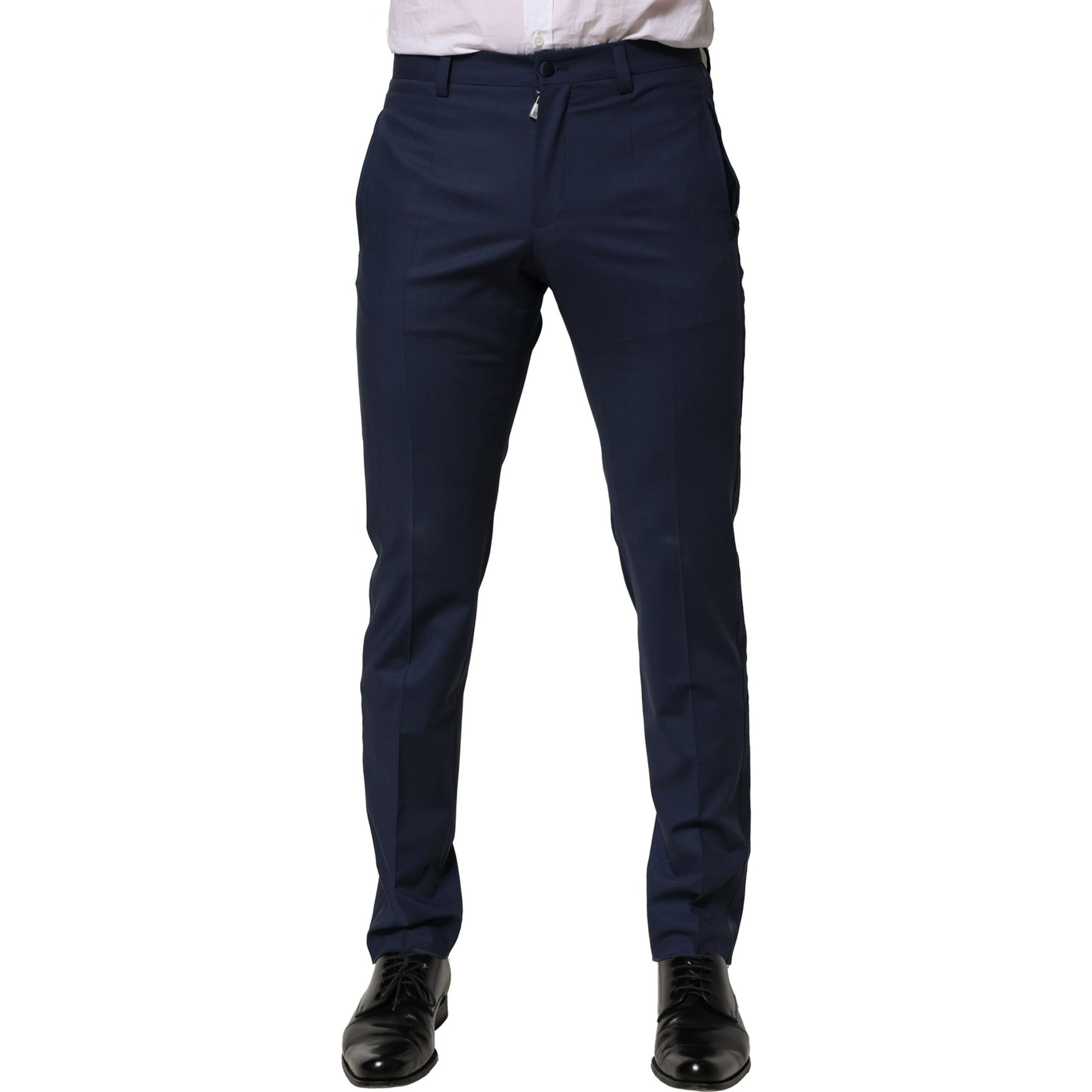 Dark Blue Wool Dress Formal Pants