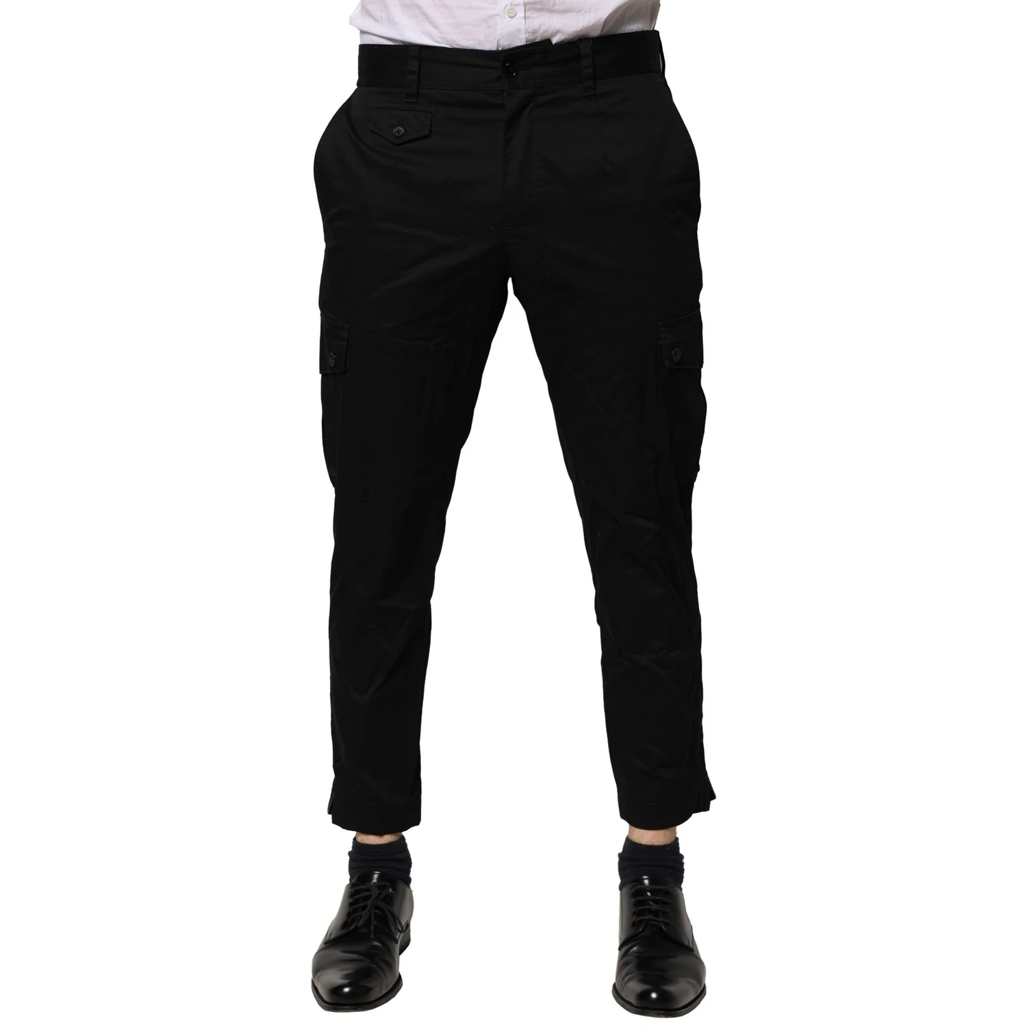 Black Cotton Dress Slim Formal Pants