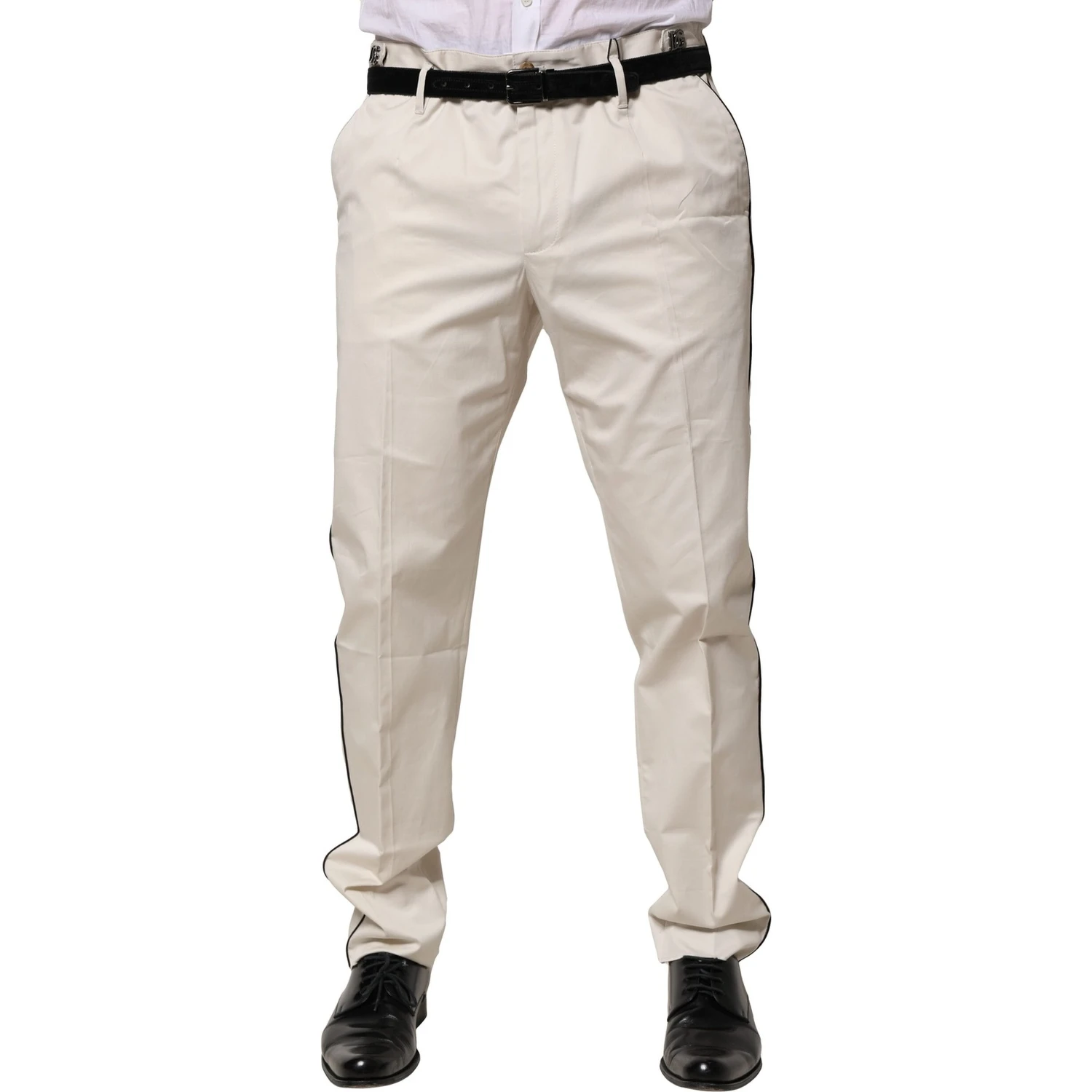 White Cotton Dress Slim Formal Pants