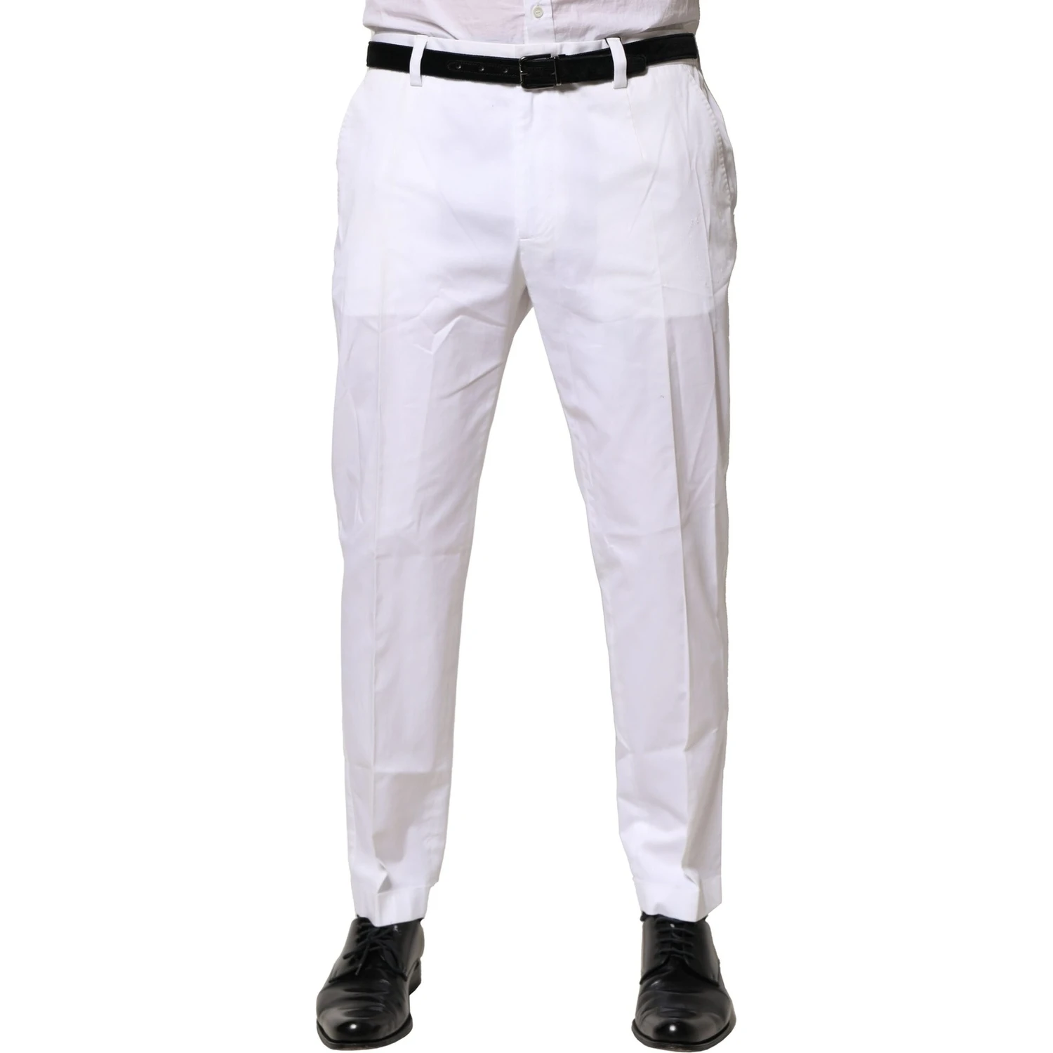 White Cotton Dress Slim Formal Pants