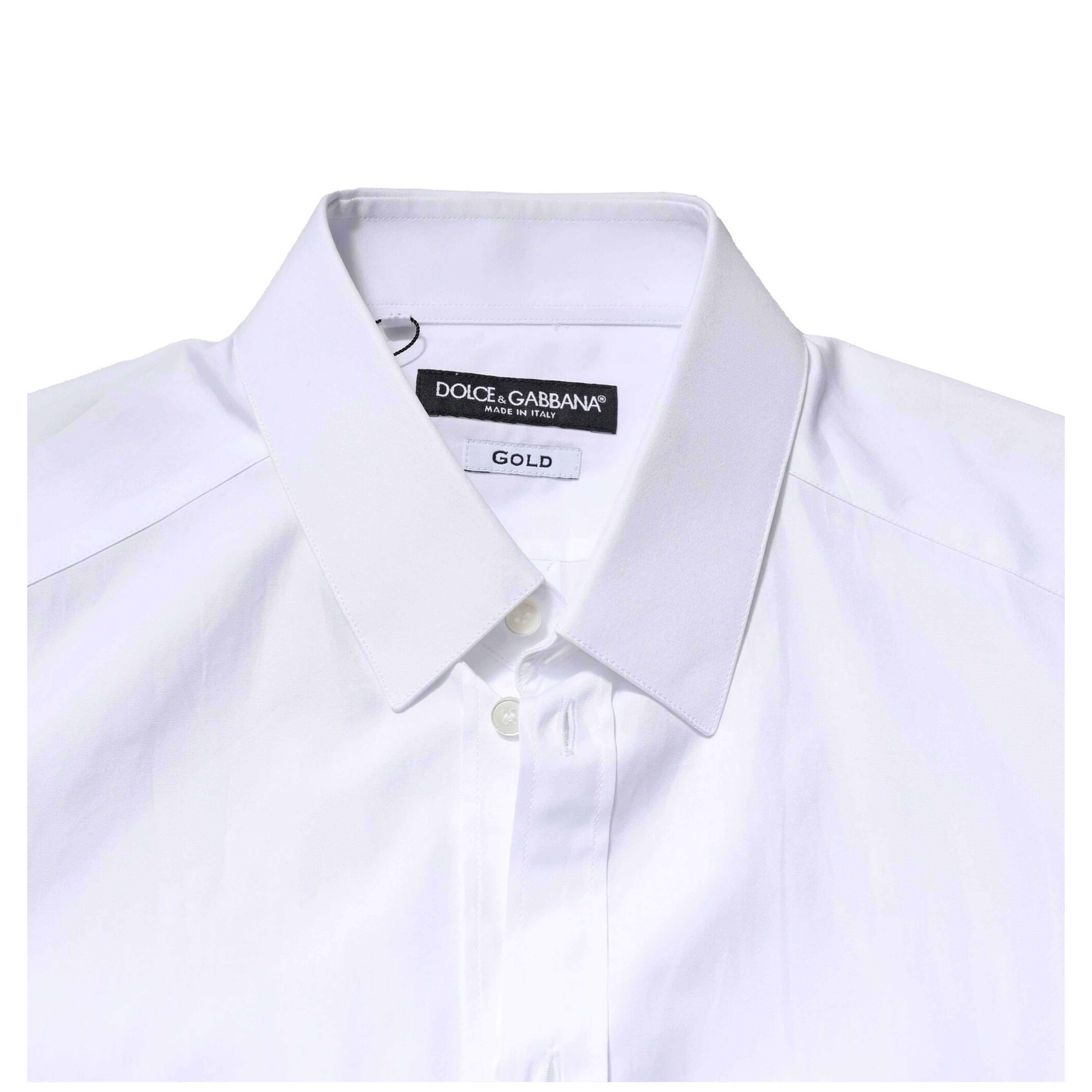 White GOLD Long Sleeves Men Dress Formal Shirt