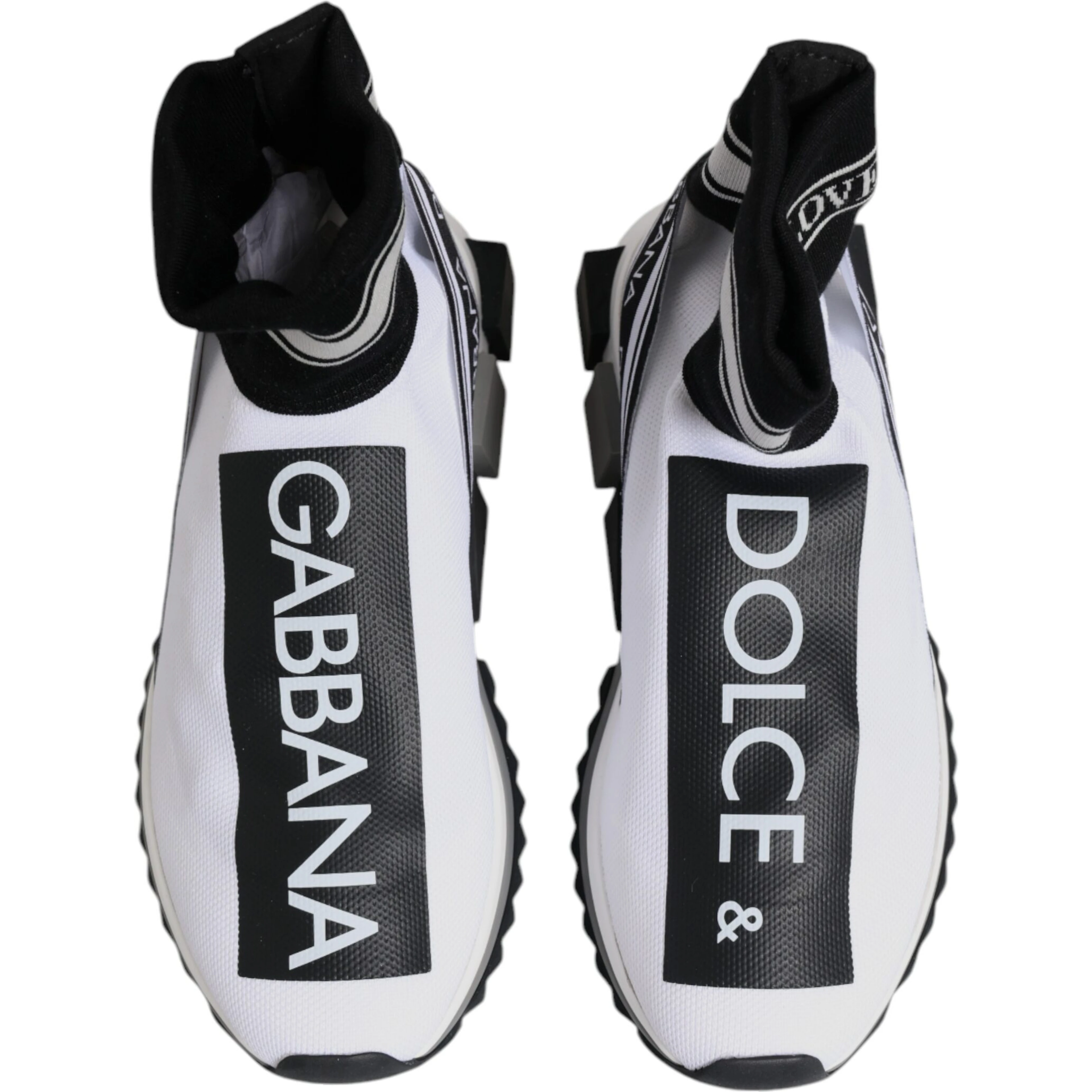 White Black Sorrento Socks Sneakers Shoes