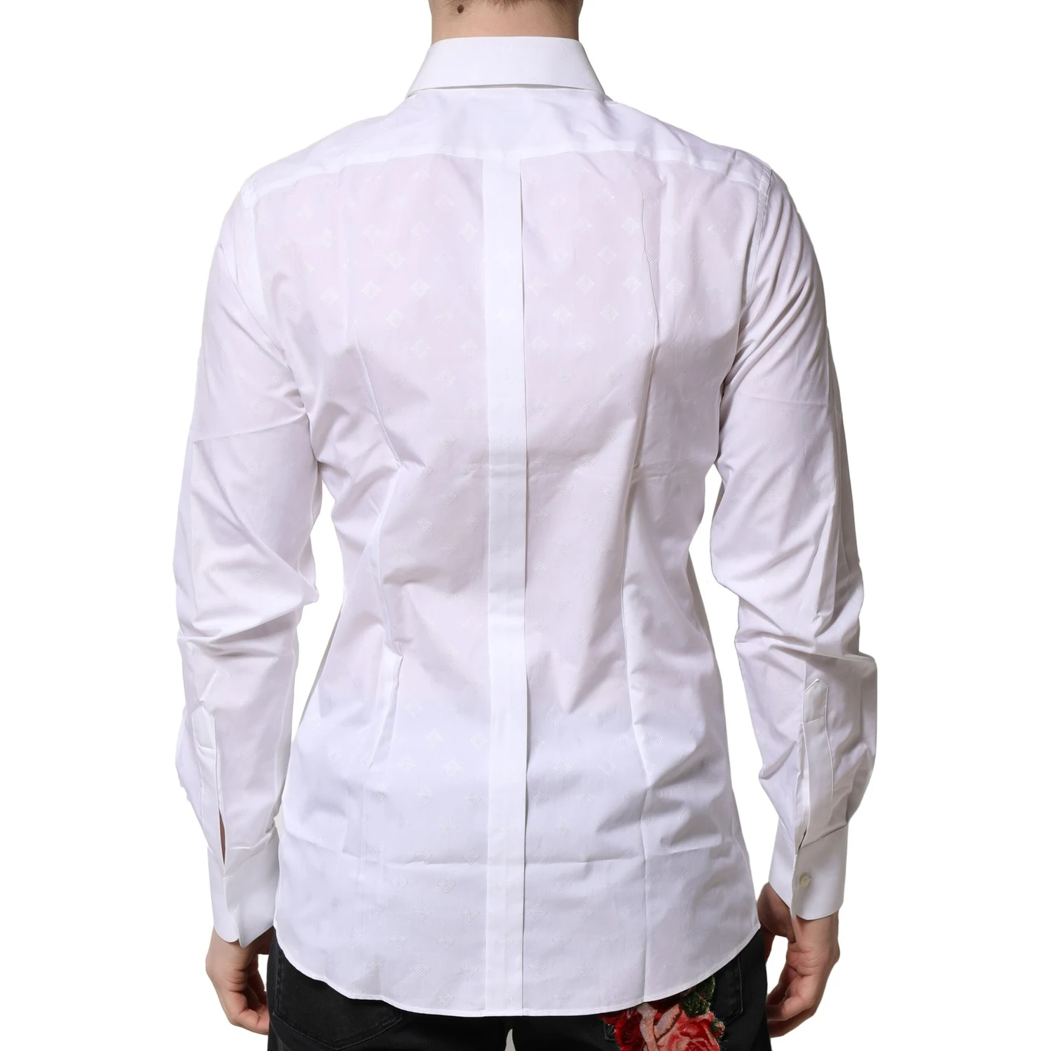 White Bib Cotton Poplin GOLD Formal Shirt