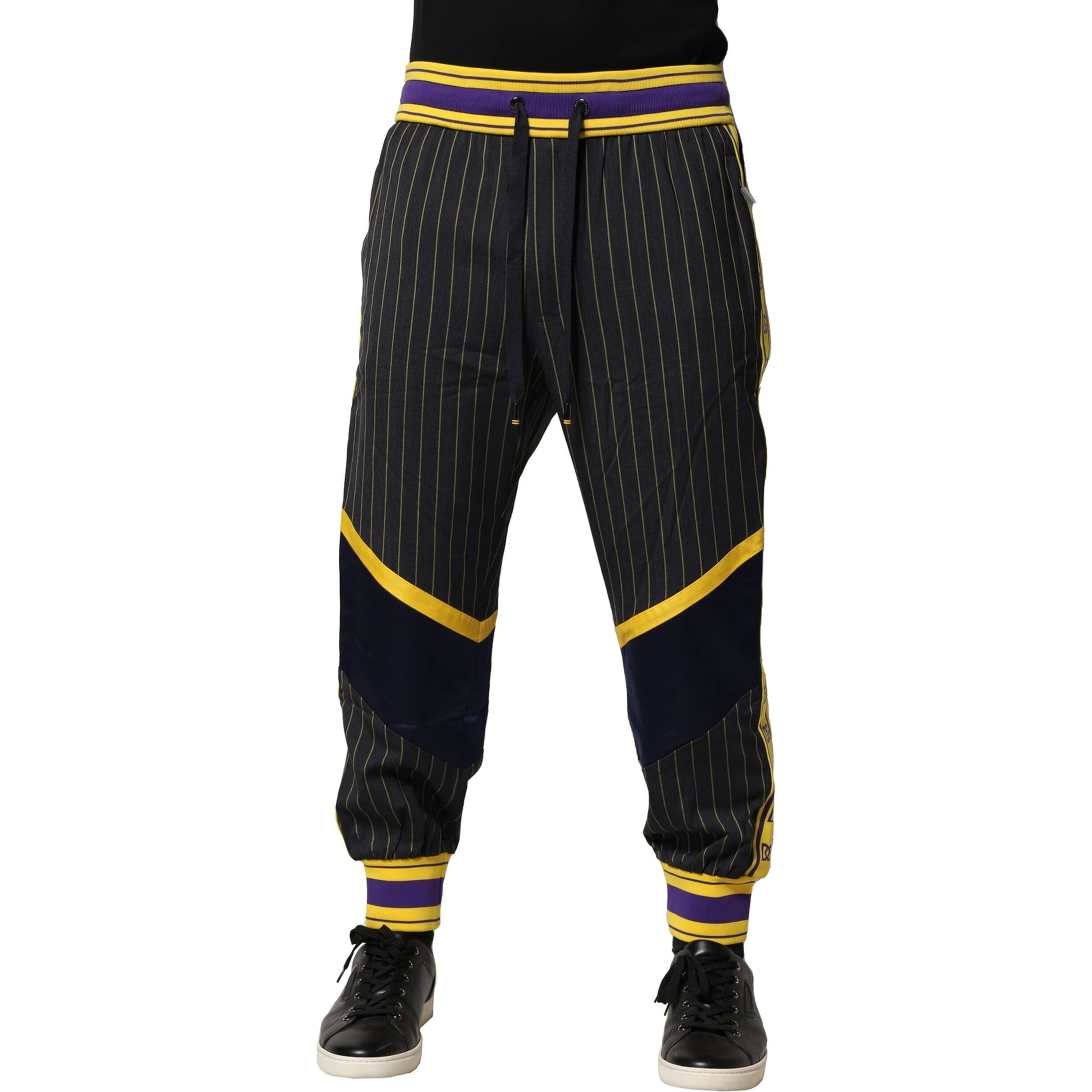 Multicolor Stripes Wool Jogger Pants