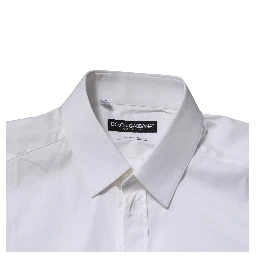 White GOLD Long Sleeves Dress Formal Shirt