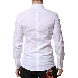 White GOLD Crown Cotton Dress Formal Shirt