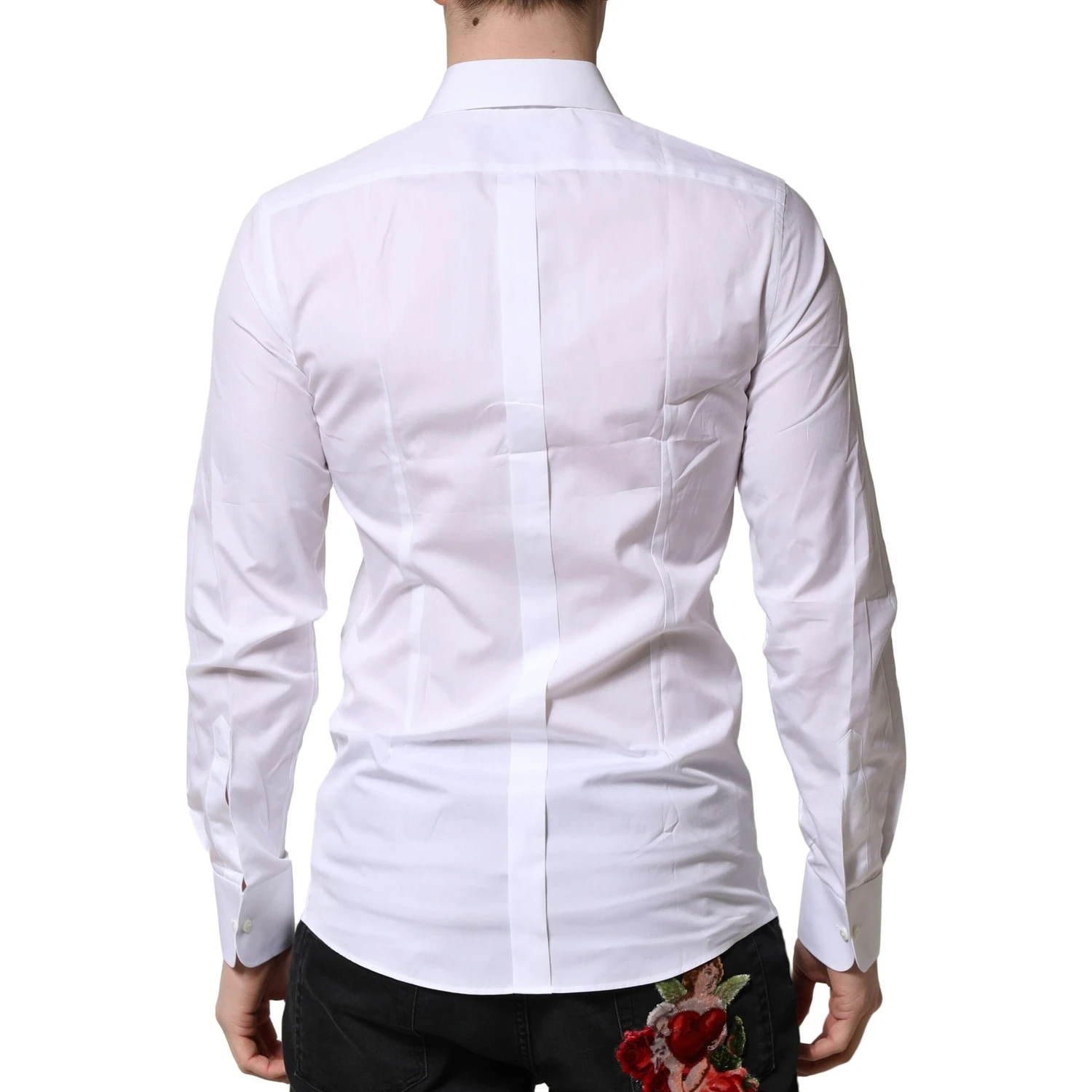 White GOLD Crown Cotton Dress Formal Shirt
