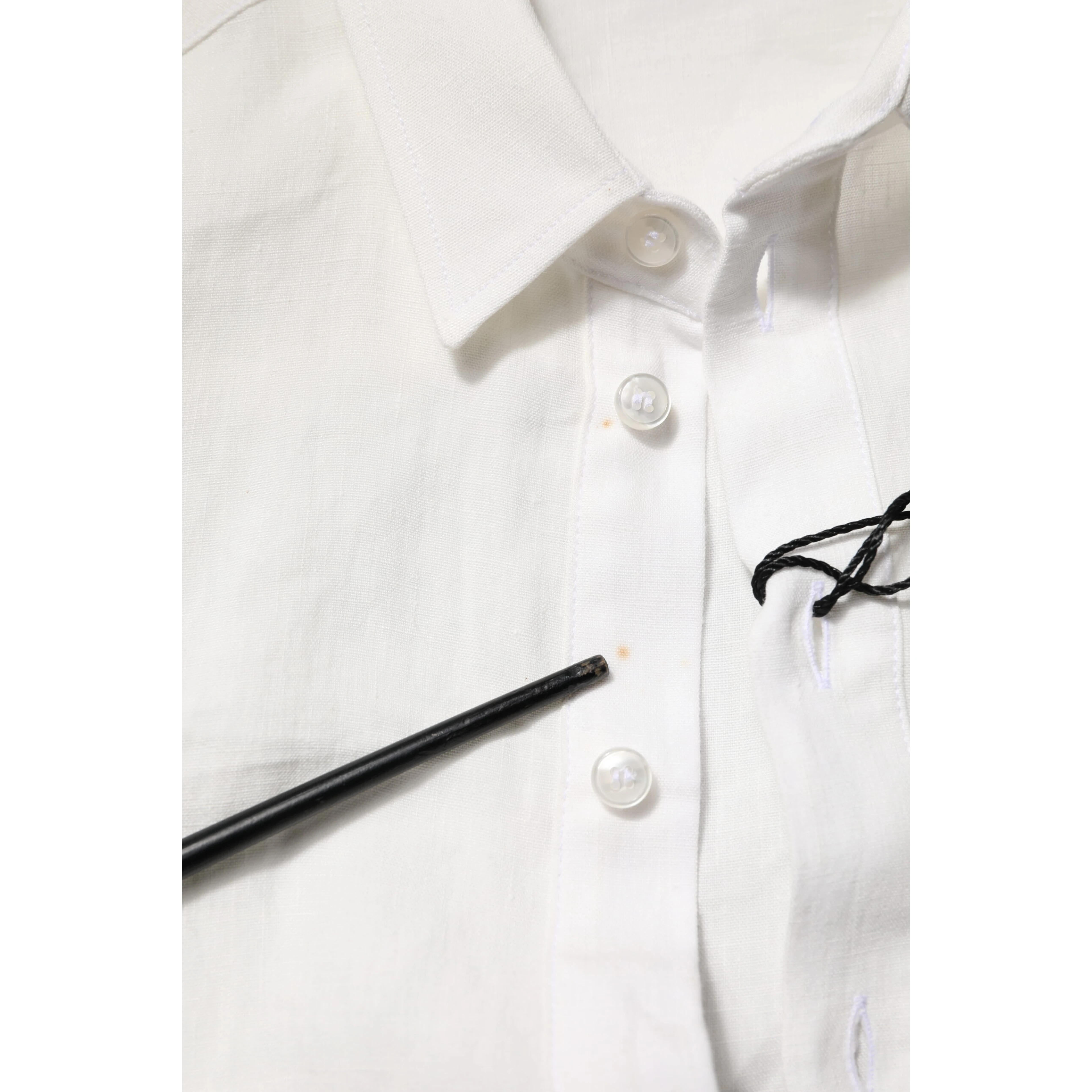 White DG Crown Embellish Dress Formal Shirt