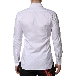 White Long Sleeves Collared Dress Formal Shirt