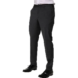 Black Wool Dress Slim Formal Pants