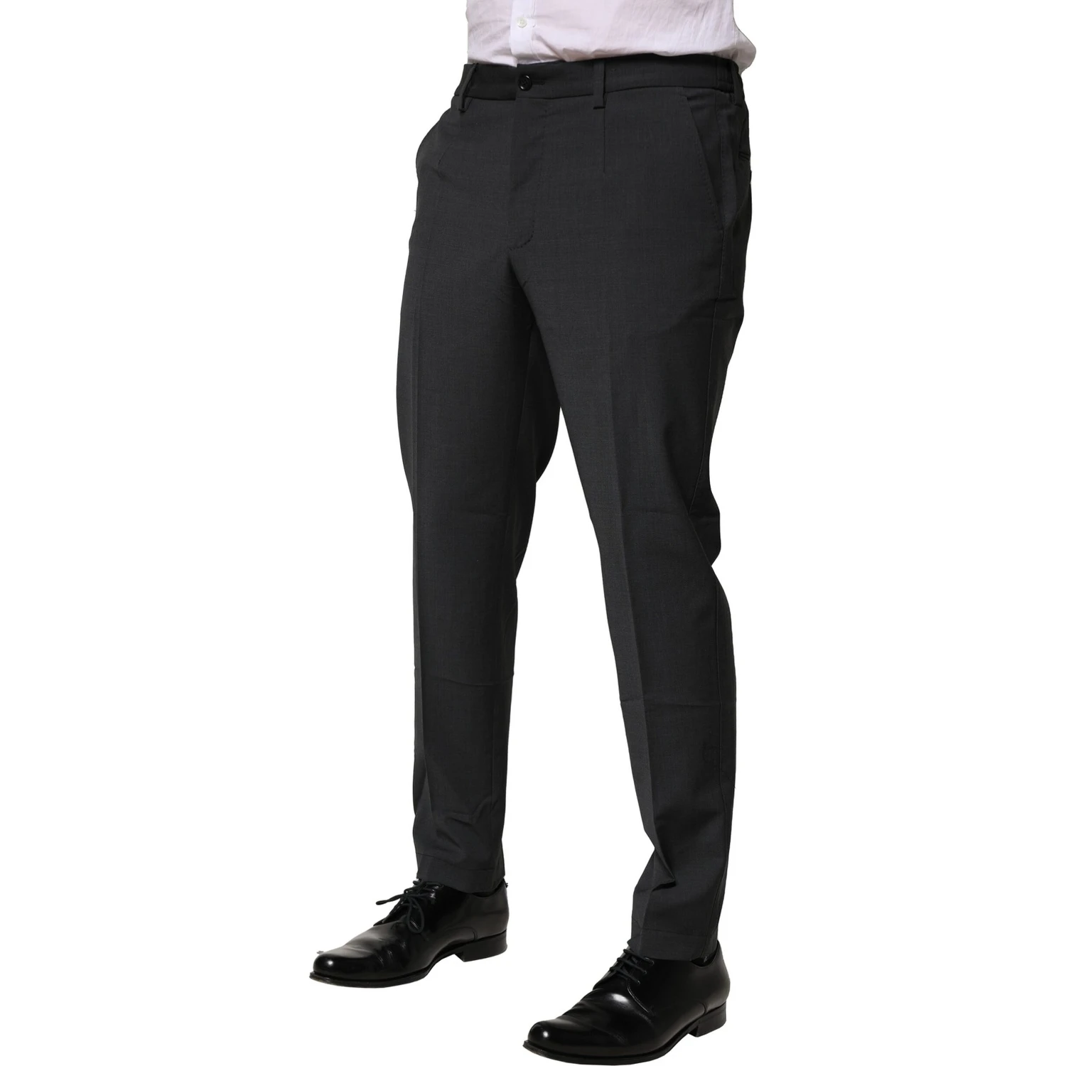 Black Wool Dress Slim Formal Pants