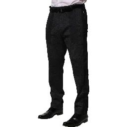 Black Cotton Dress Slim Formal Pants