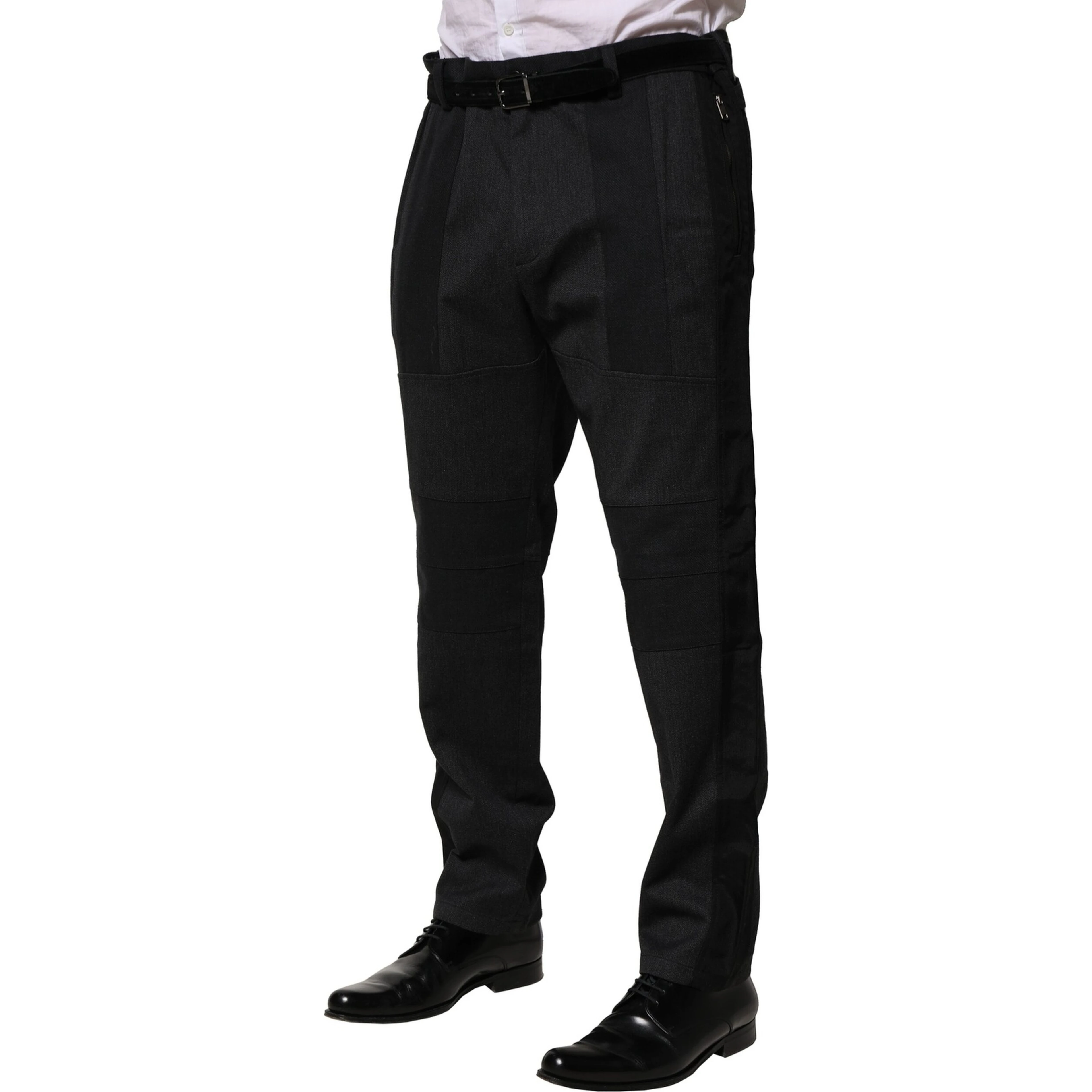 Black Cotton Dress Slim Formal Pants
