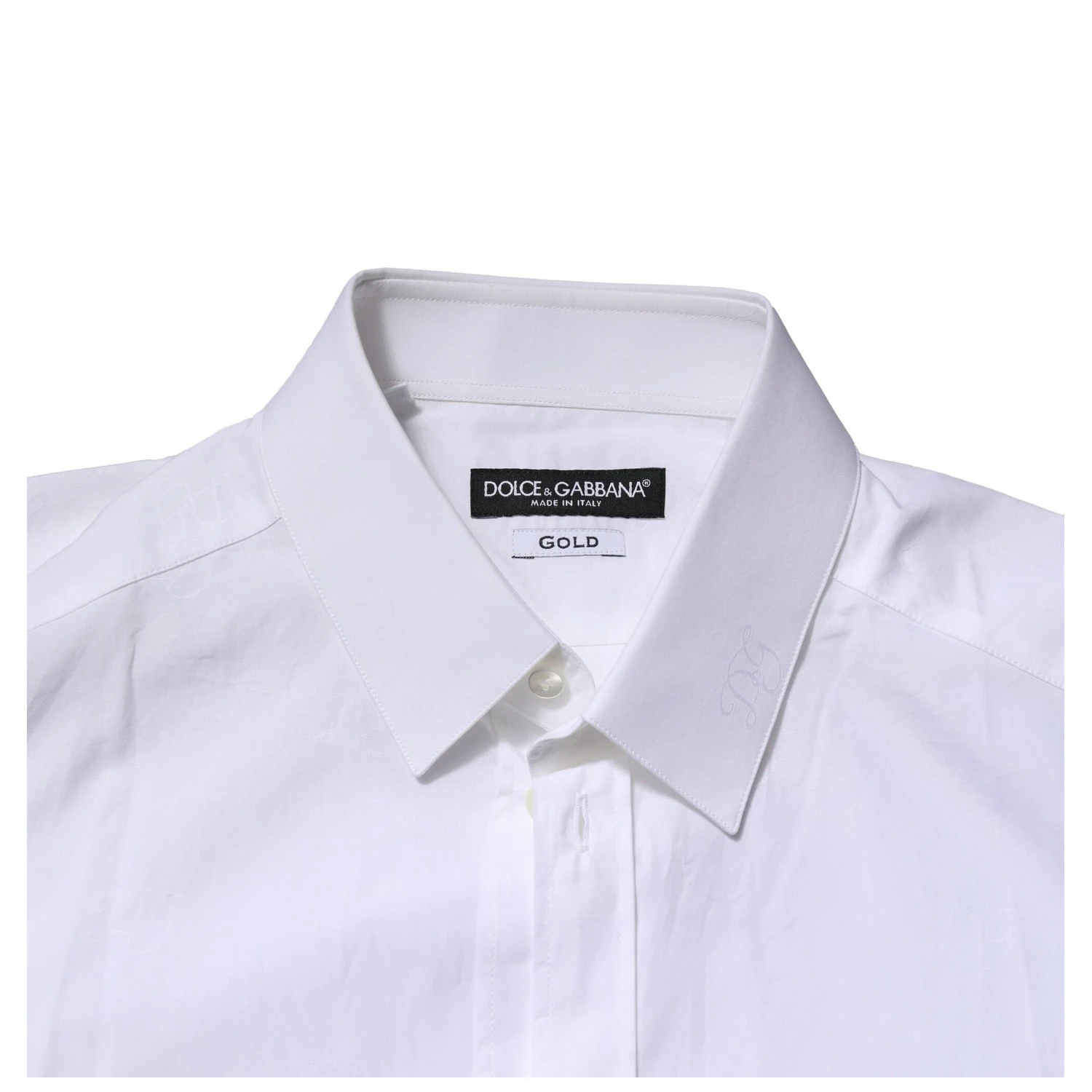 White GOLD Long Sleeves Dress Formal Shirt