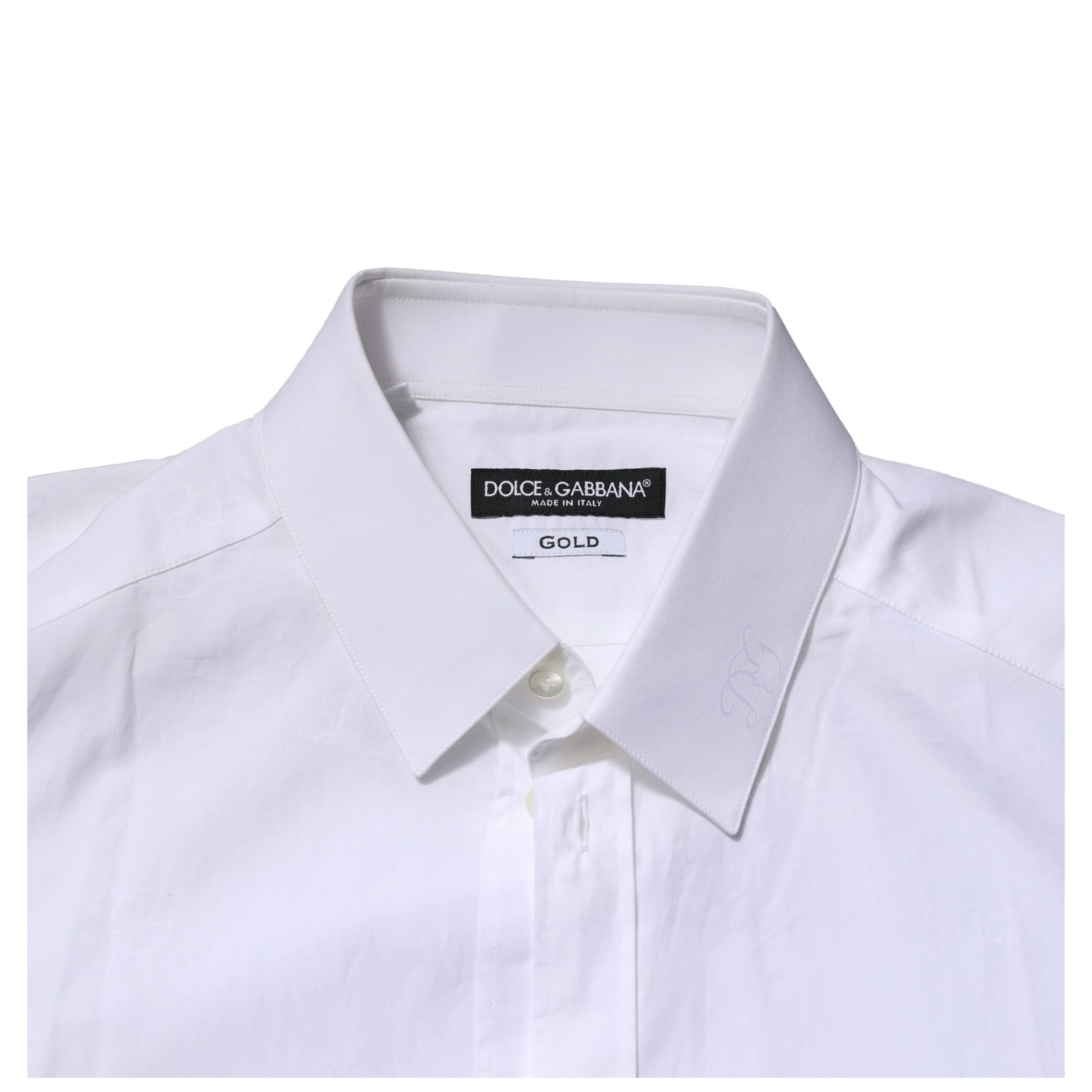 White GOLD Long Sleeves Dress Formal Shirt