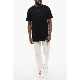 Black Cotton ARROW Crew-neck T-shirt