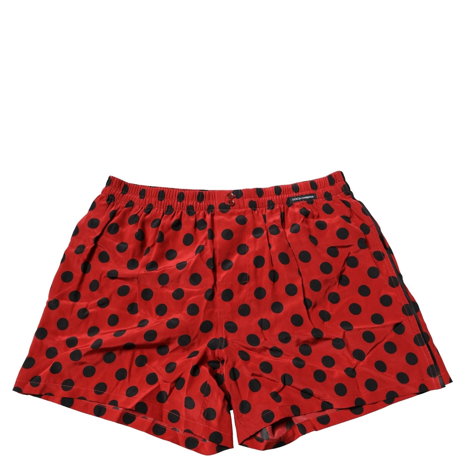 Red Silk Polka Dot Boxer Shorts Underwear