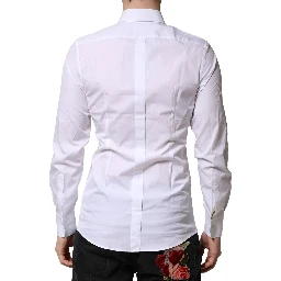 White GOLD Crown Cotton Dress Formal Shirt