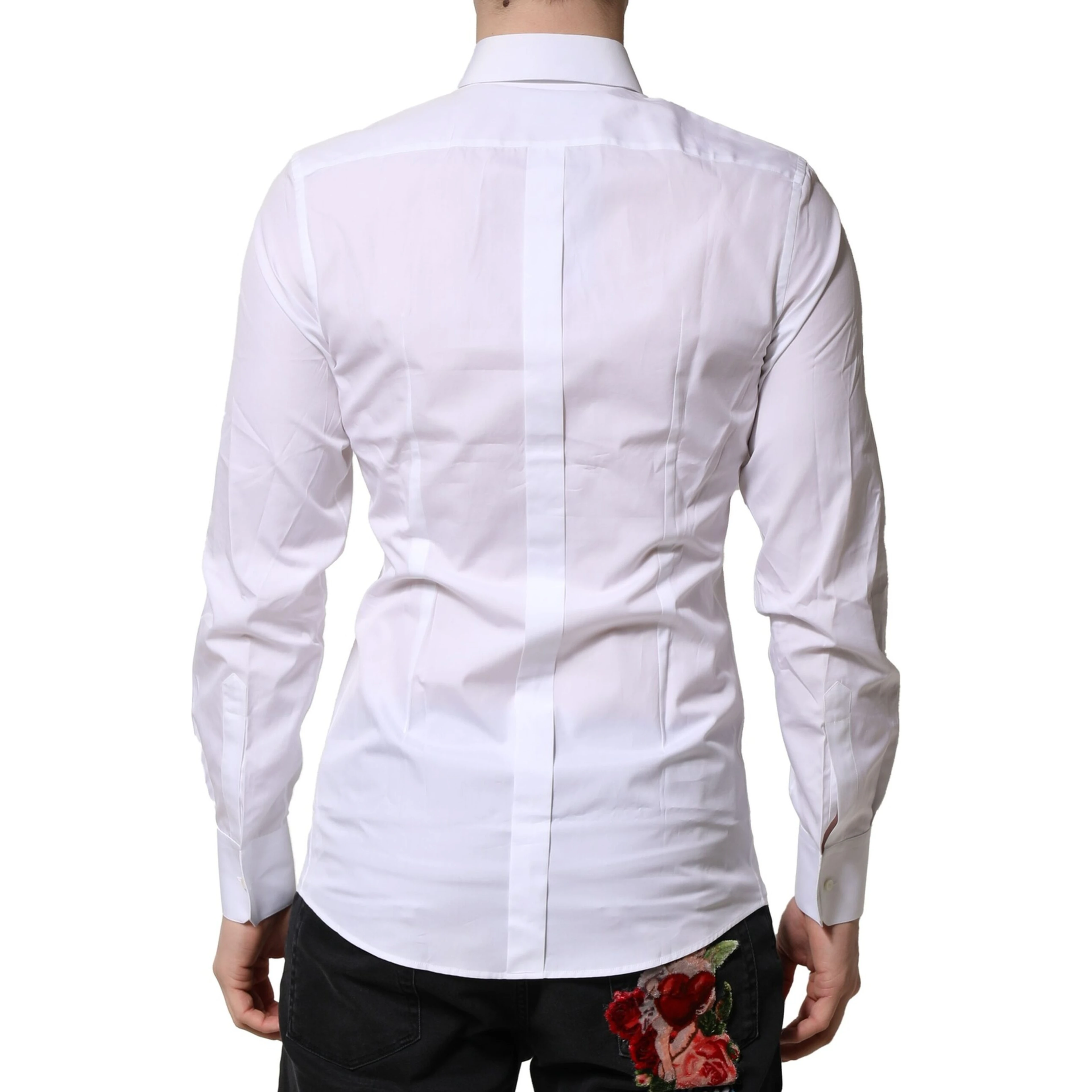 White GOLD Crown Cotton Dress Formal Shirt