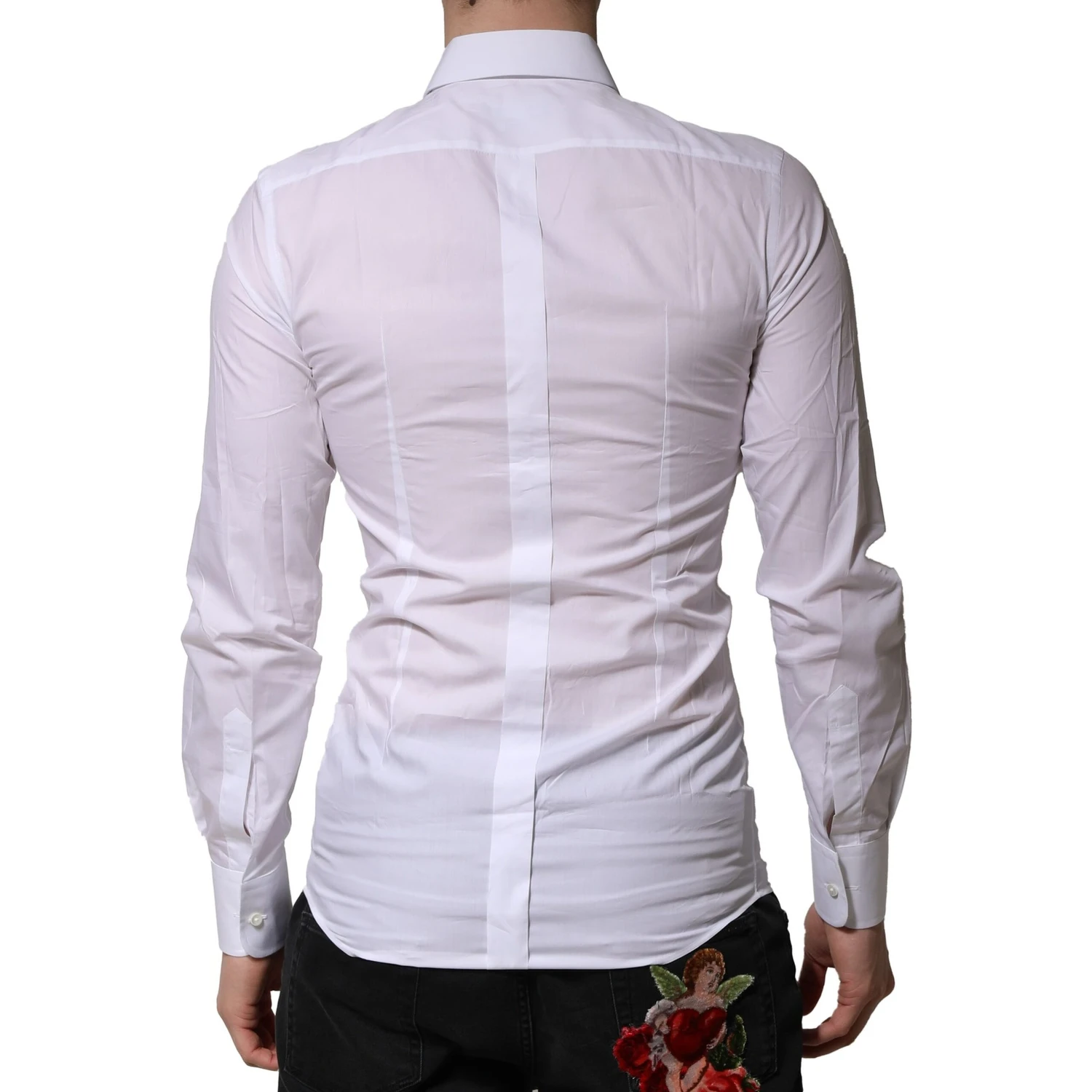 White GOLD Embellished Formal Men Dress Shirt
