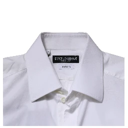 White GOLD Long Sleeves Men Dress Formal Shirt