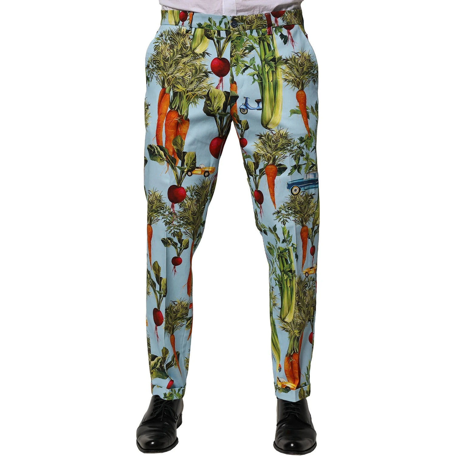 Multicolor Cotton Tapered Men Pants