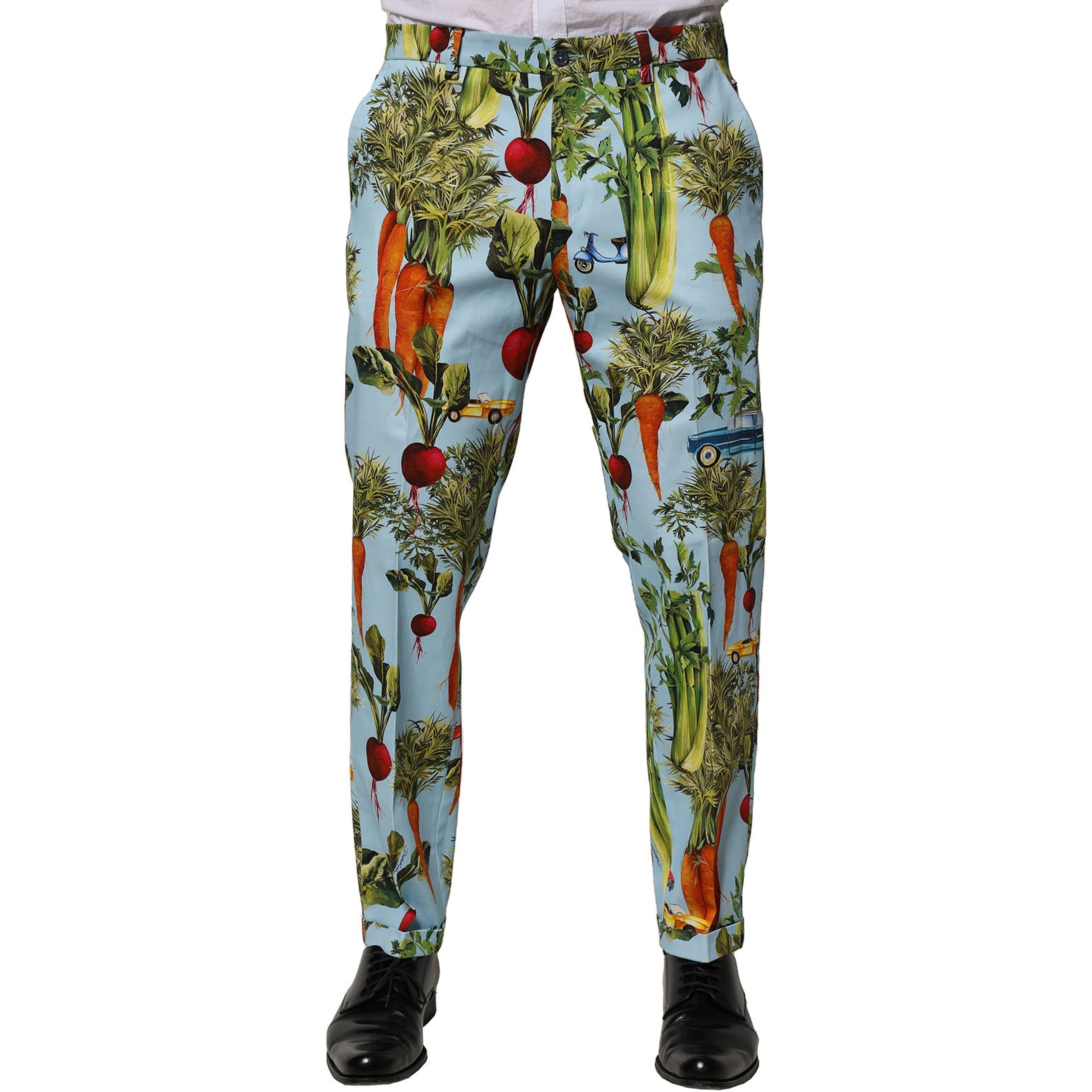 Multicolor Cotton Tapered Men Pants