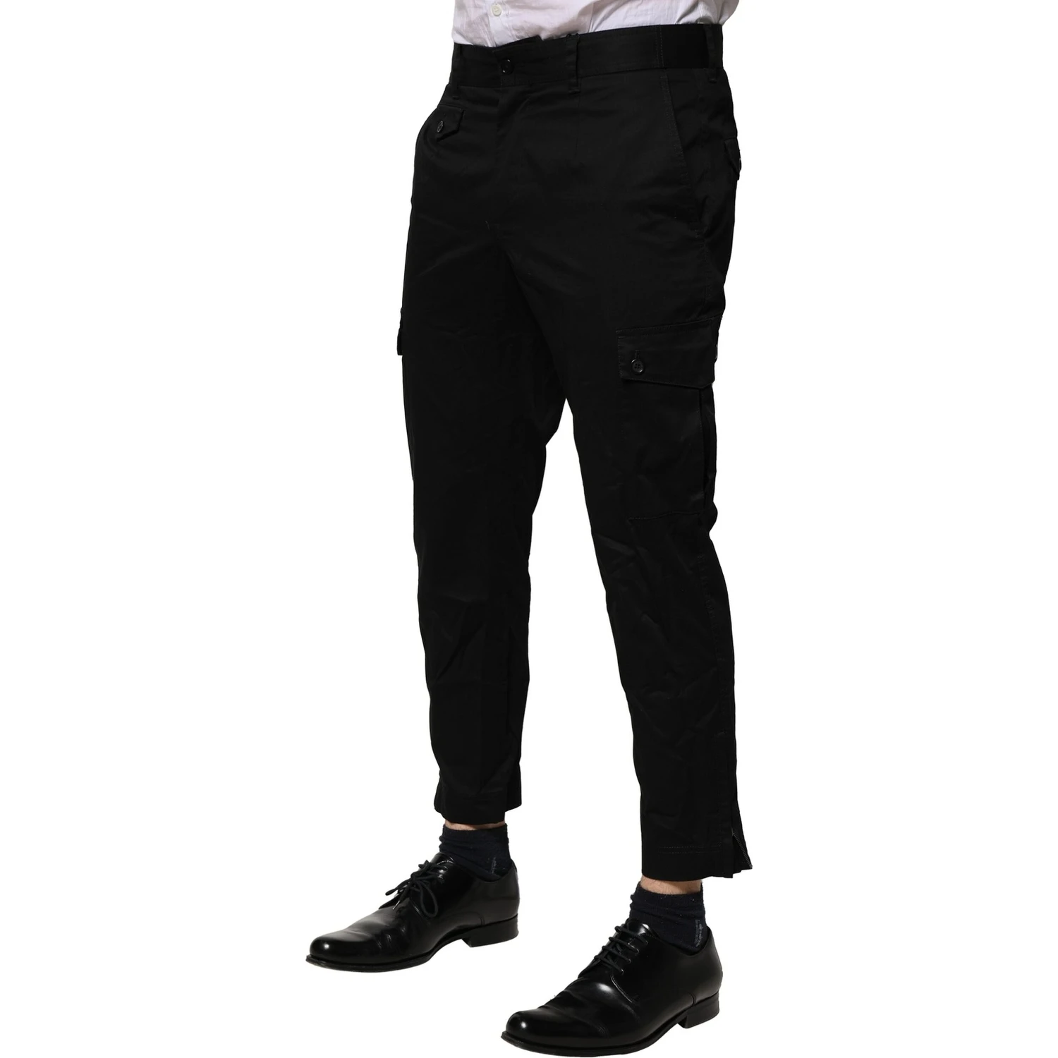Black Cotton Dress Slim Formal Pants