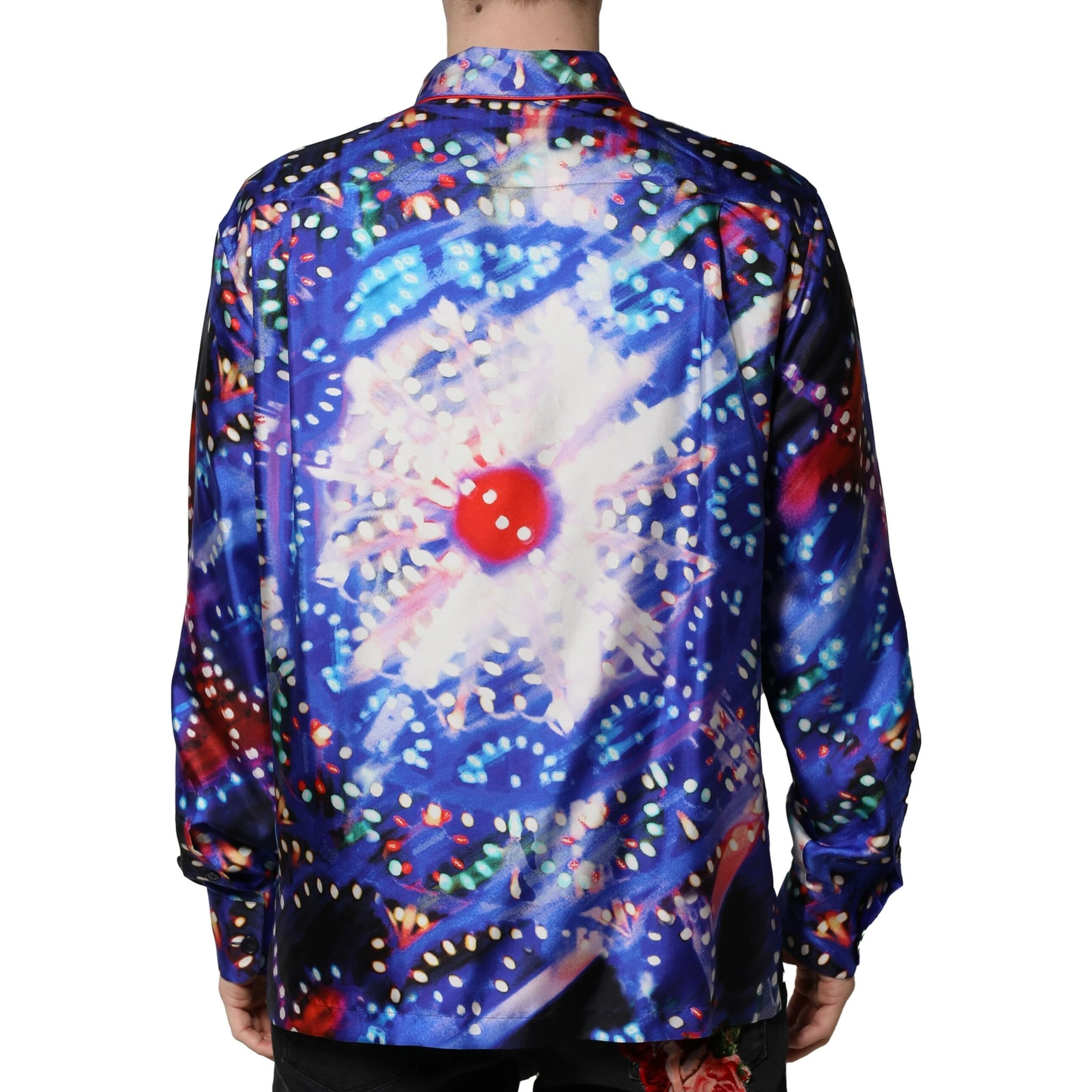 Multicolor Printed Silk Lounge Casual Shirt