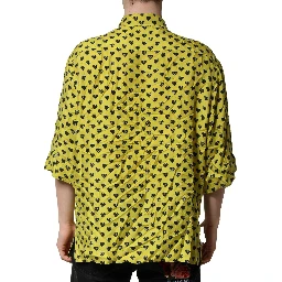 Yellow Heart Short Sleeves Men Casual Shirt