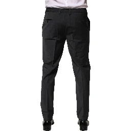 Black Wool Dress Slim Formal Pants