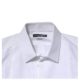 White Bib Cotton Poplin GOLD Formal Shirt