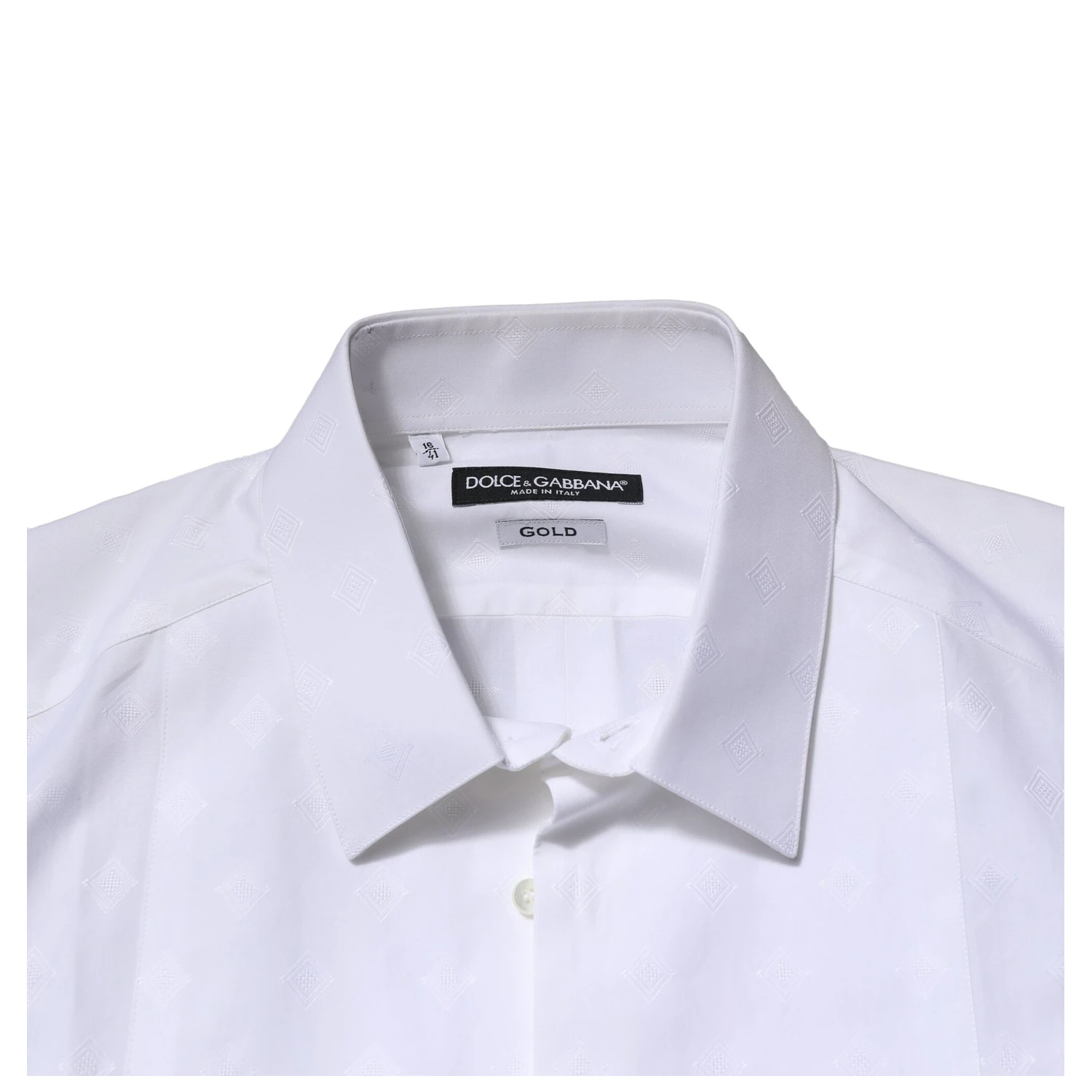 White Bib Cotton Poplin GOLD Formal Shirt