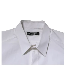 White Cotton Long Sleeves Dress Formal Shirt