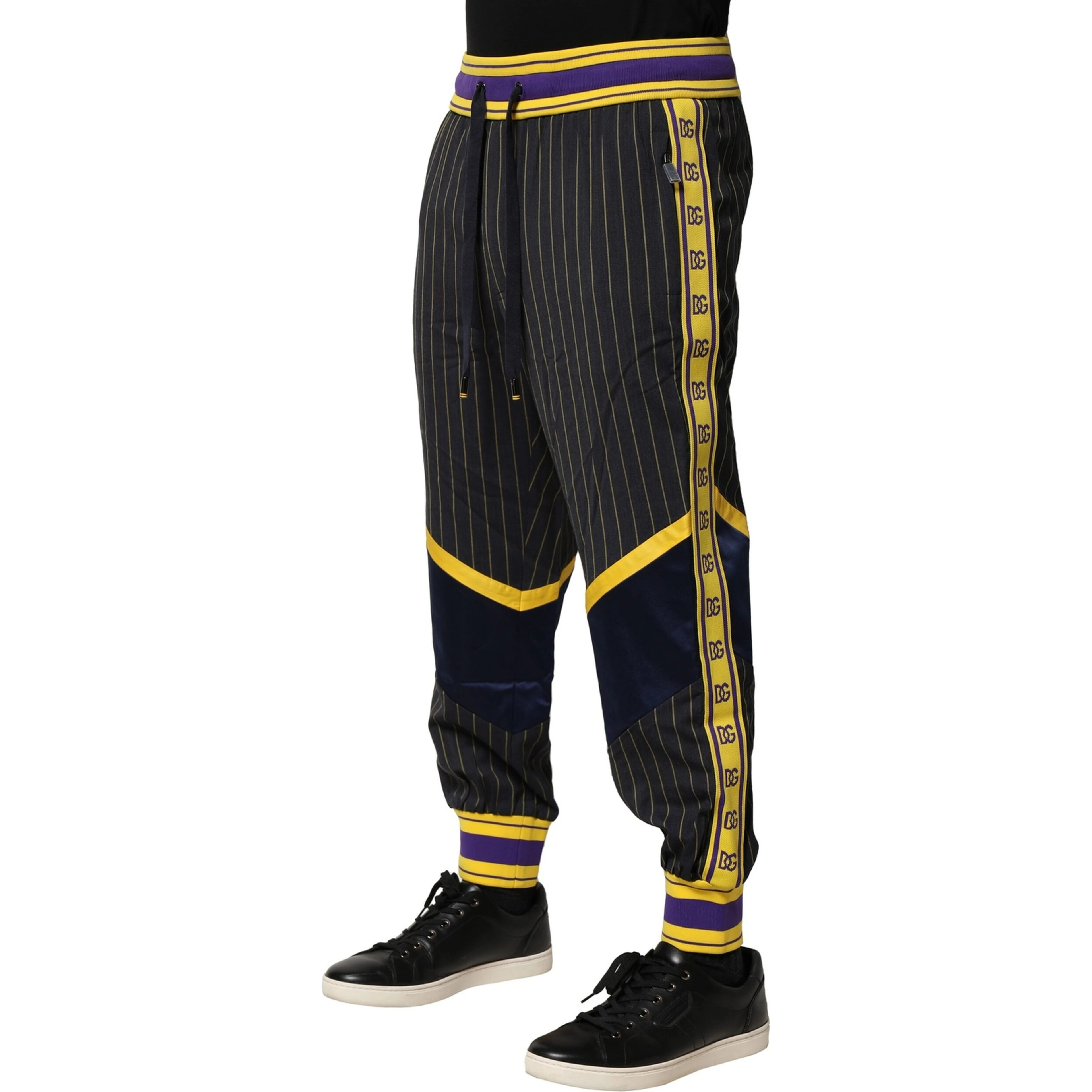 Multicolor Stripes Wool Jogger Pants