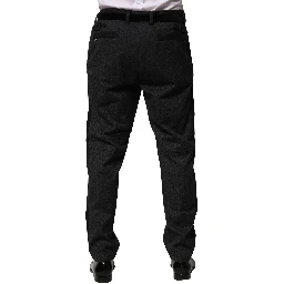Black Cotton Dress Slim Formal Pants