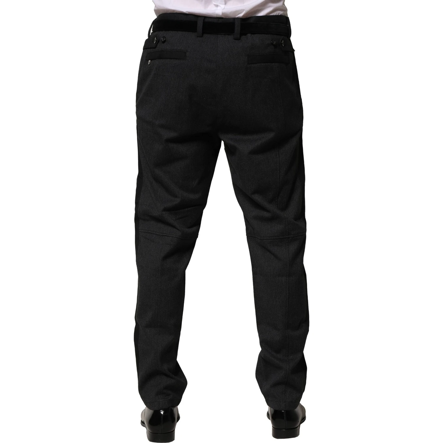 Black Cotton Dress Slim Formal Pants