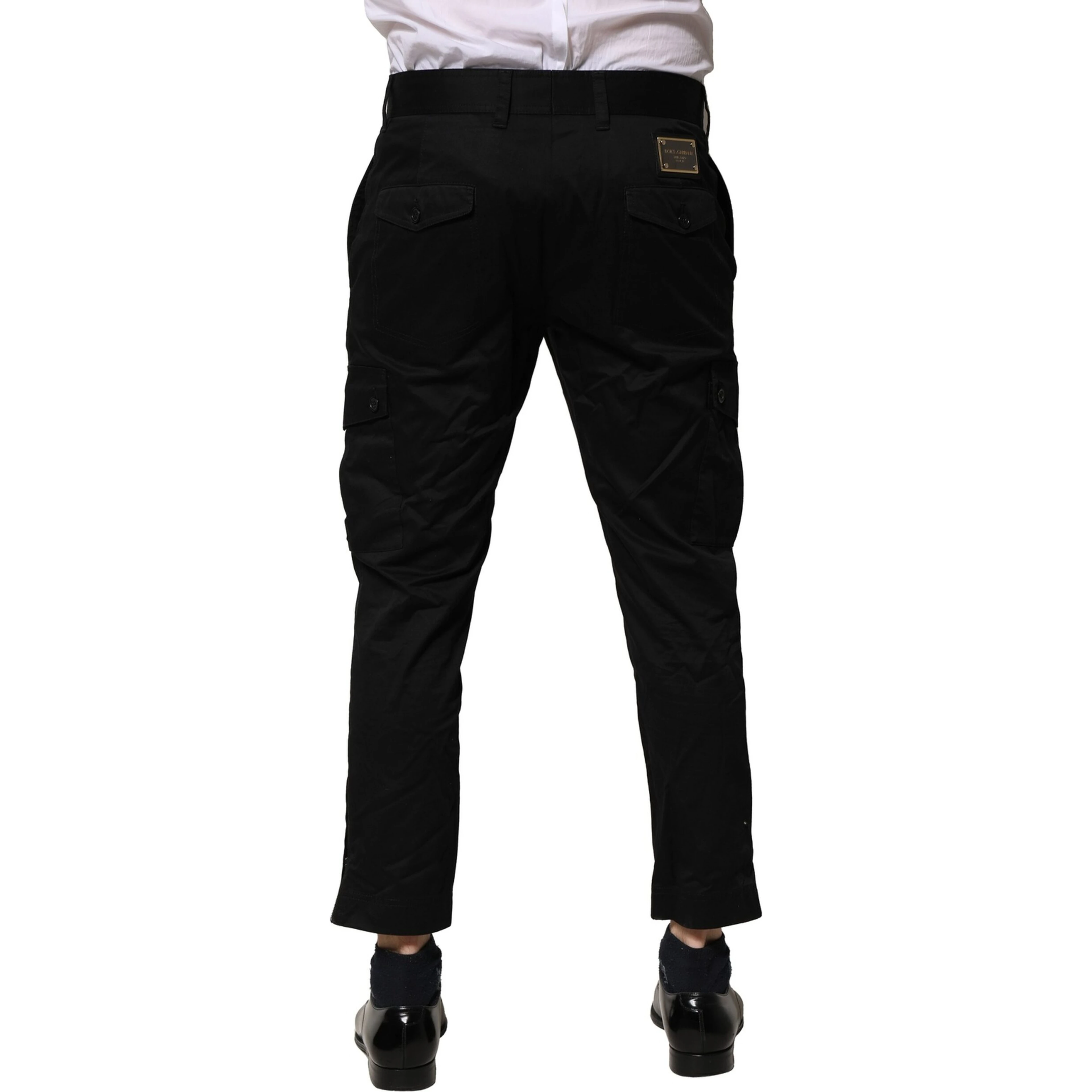 Black Cotton Dress Slim Formal Pants