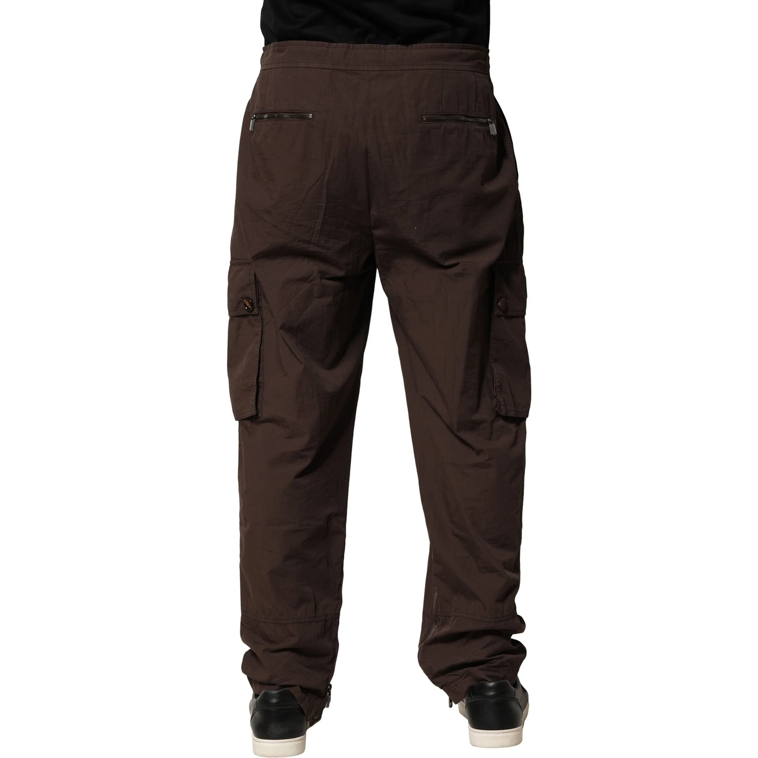 Brown Cotton Cargo Jogger Men Pants