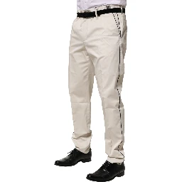 White Cotton Dress Slim Formal Pants