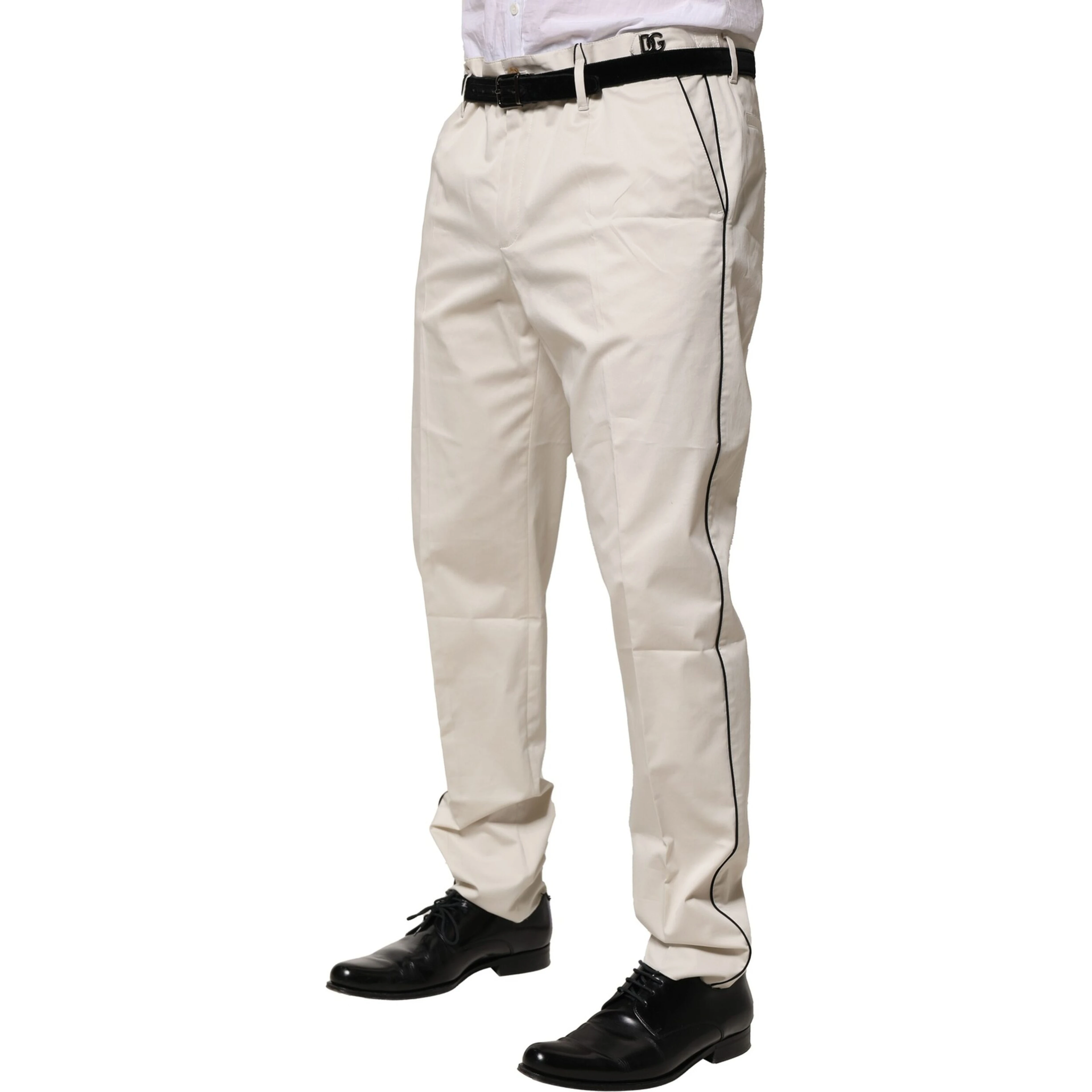 White Cotton Dress Slim Formal Pants