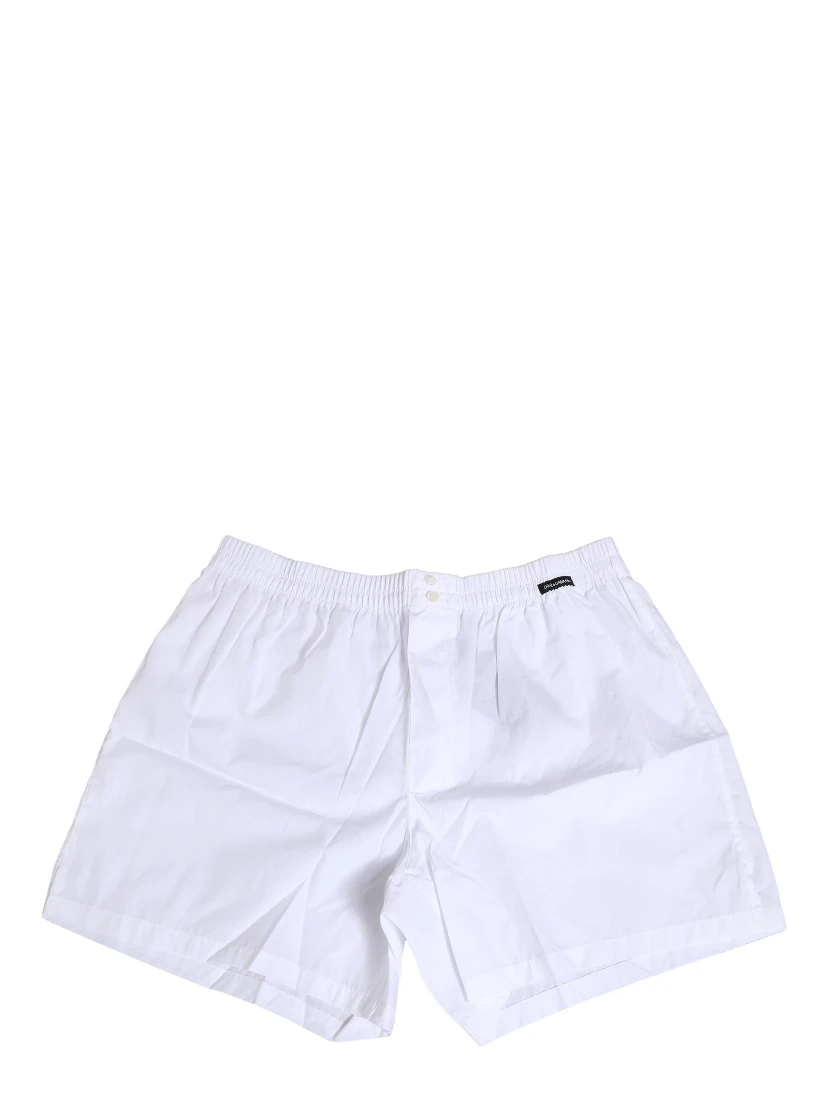 White Cotton Regular Boxer Shorts Underwear