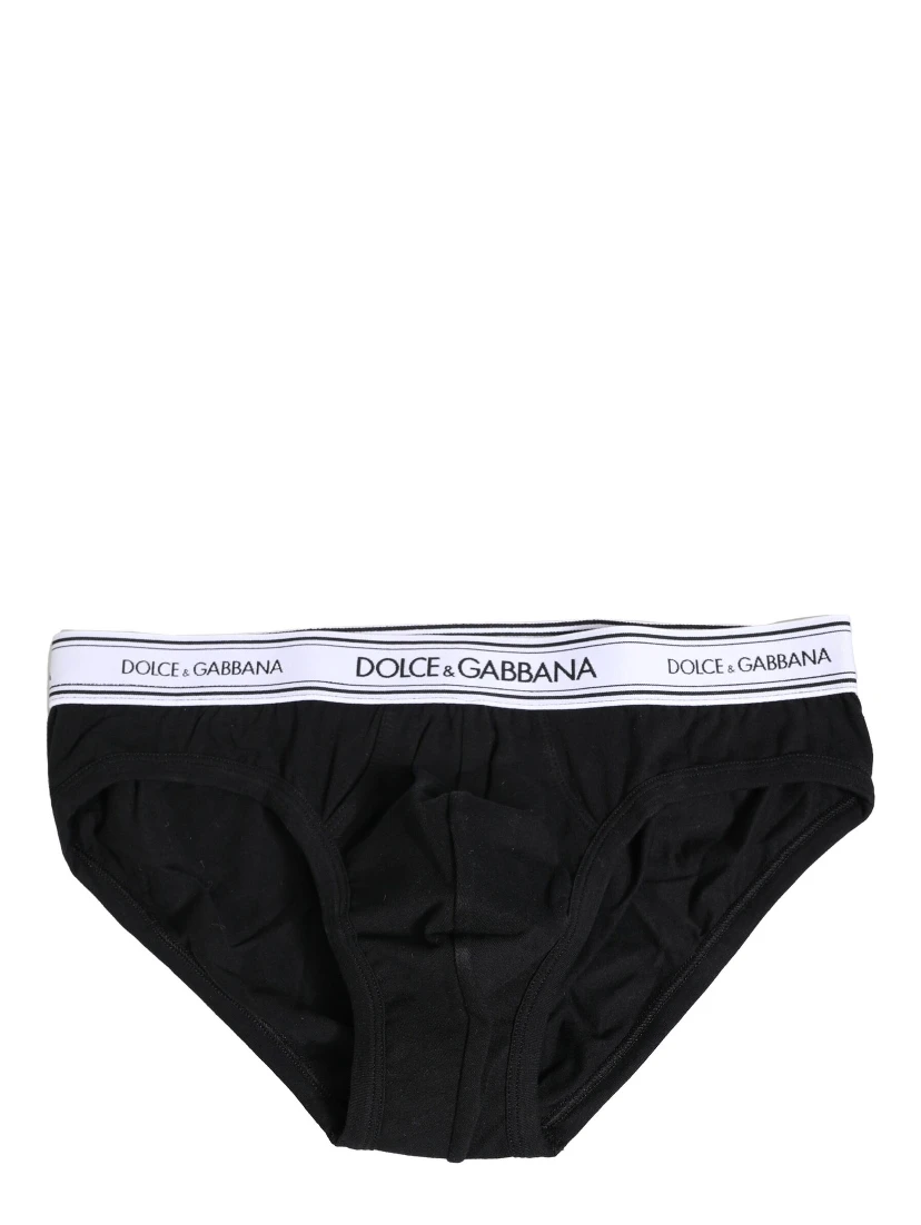 Black Cotton Stretch Regular Brief Underwear