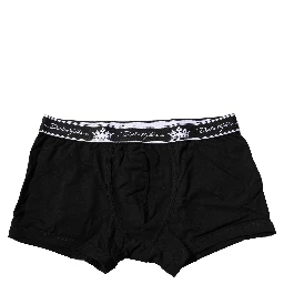 Black Cotton Stretch Regular Boxer Underwear